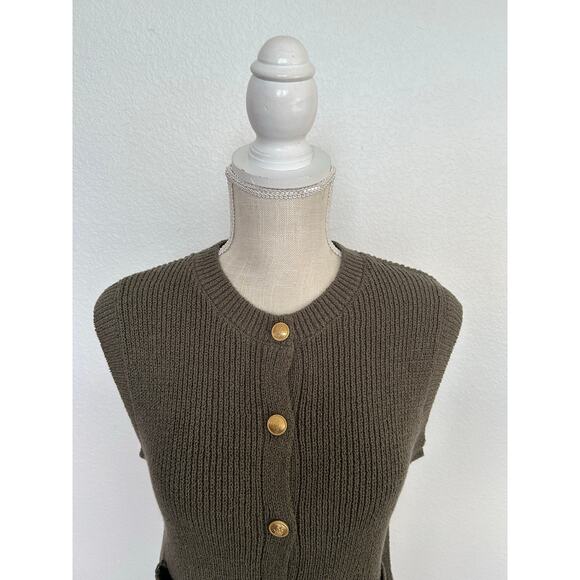 Revolve Song of Style by Aimee Song Olive Green Knit Sweater Vest - M - Picture 3 of 6
